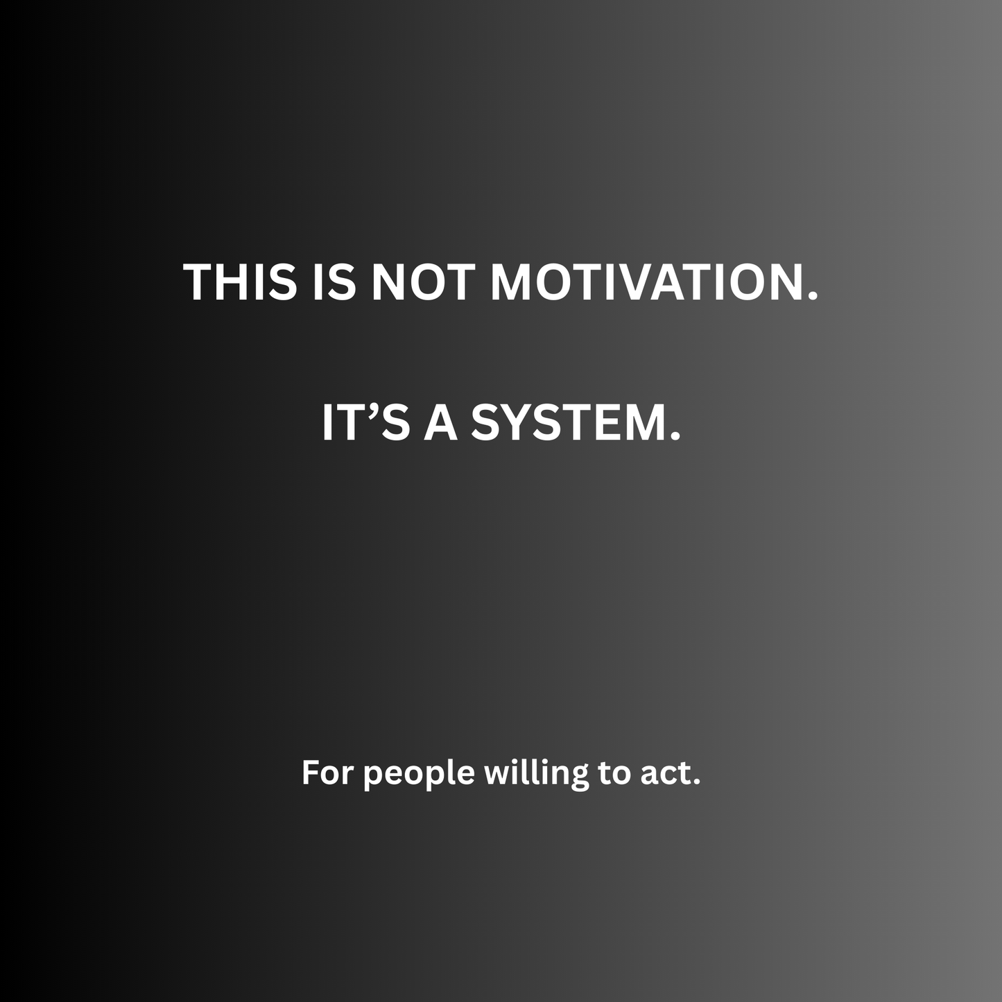 The No-Comfort System