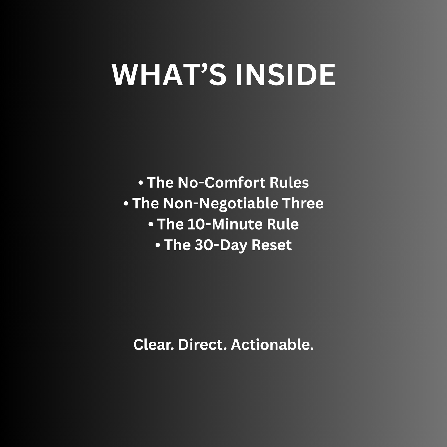 The No-Comfort System